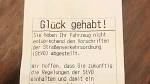 Une image illustrant le mot allemand Strafzettel.