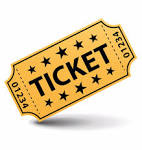 英語の単語「ticket」を表す画像